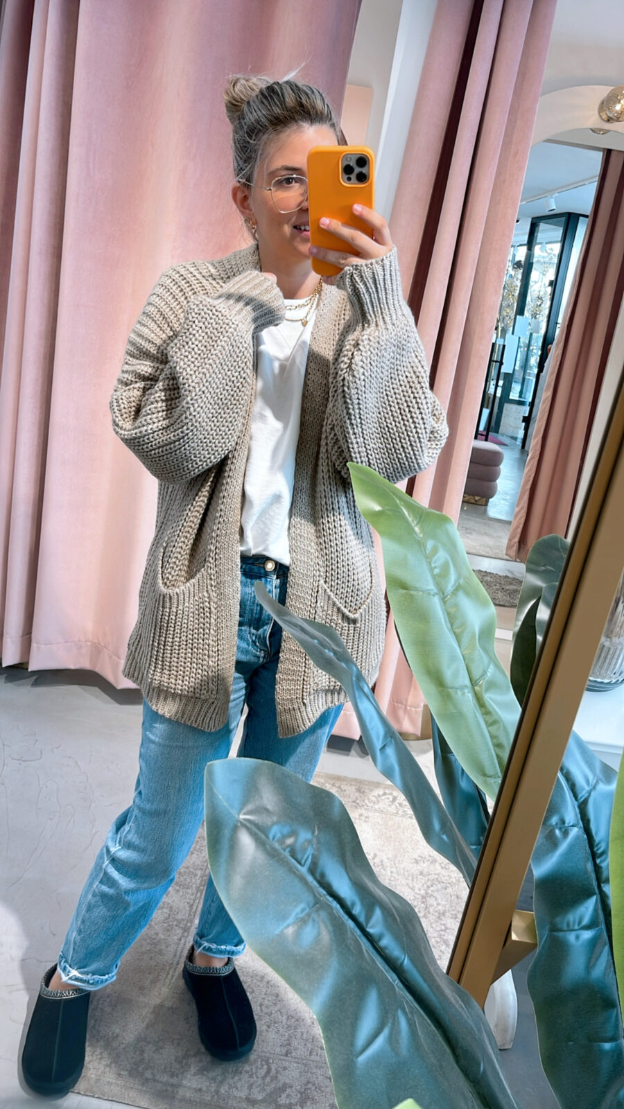 Cardigan Oversize Taupe Beige