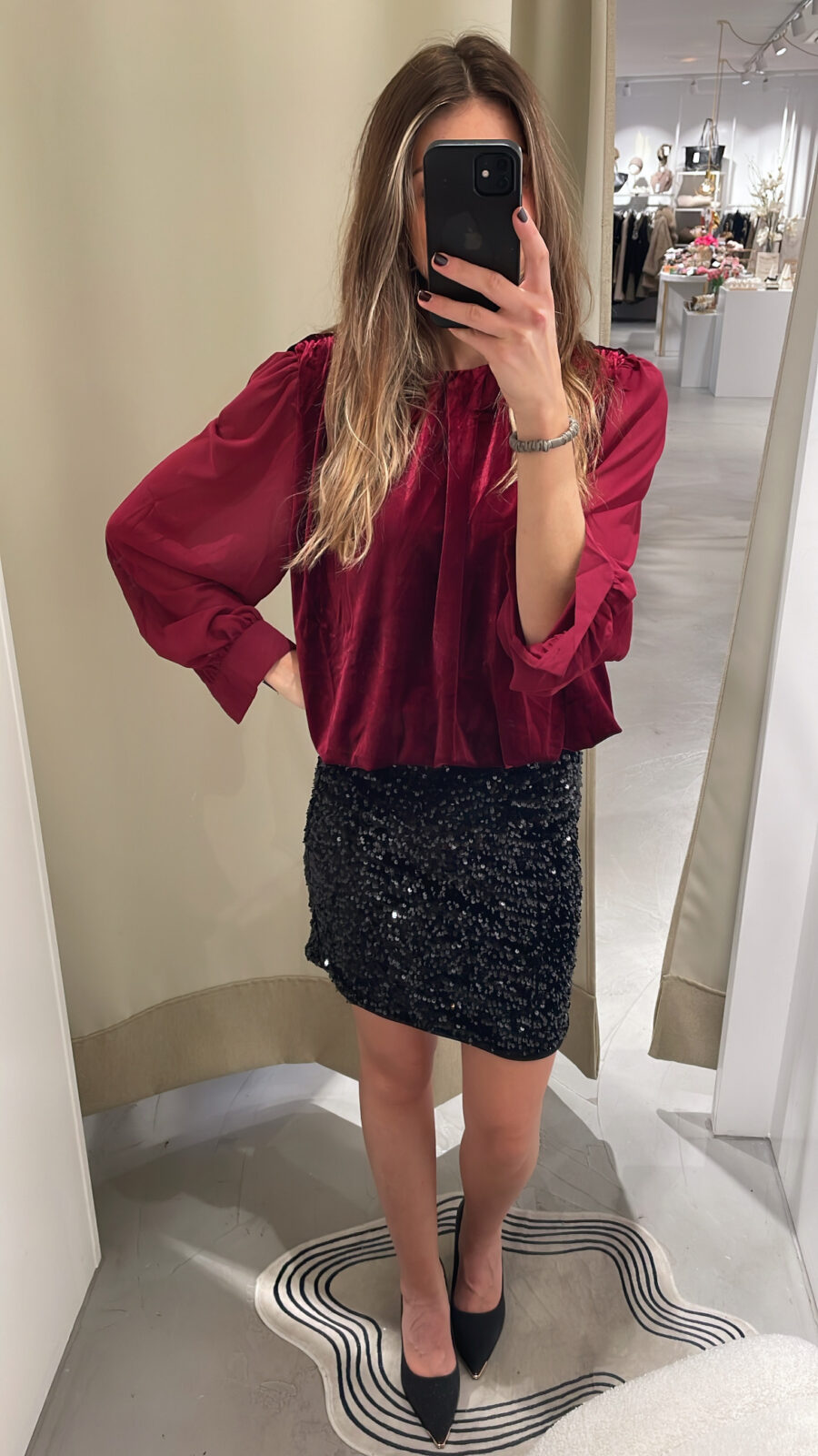 Samt Bluse – Bild 3