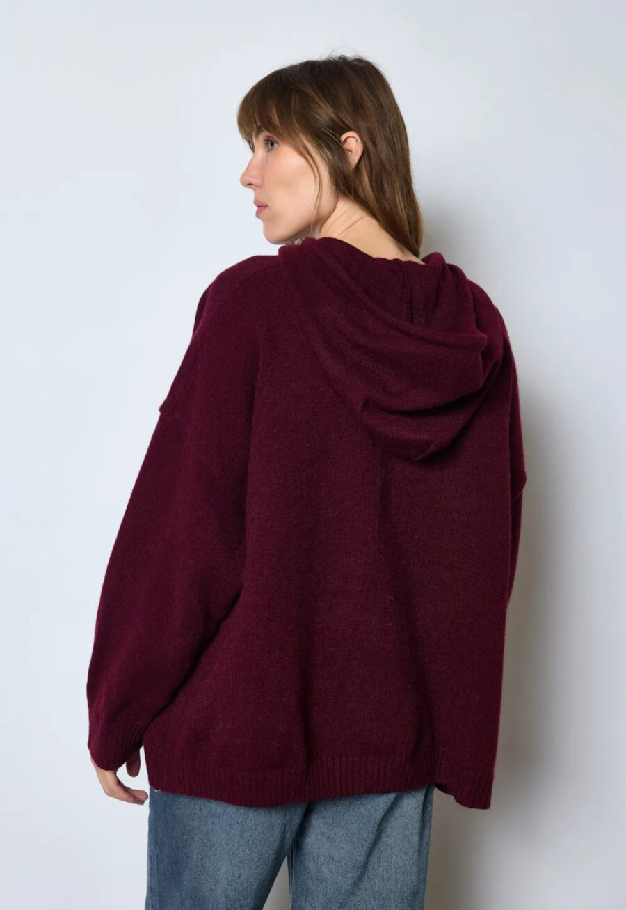 Stricksweater SNOW Burgunder – Bild 3