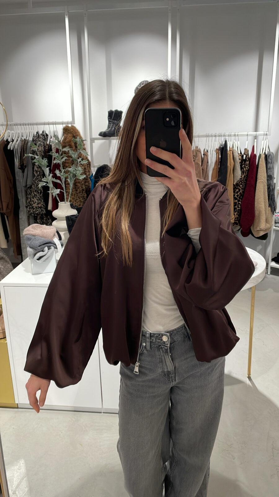 Bomberjacke Satin