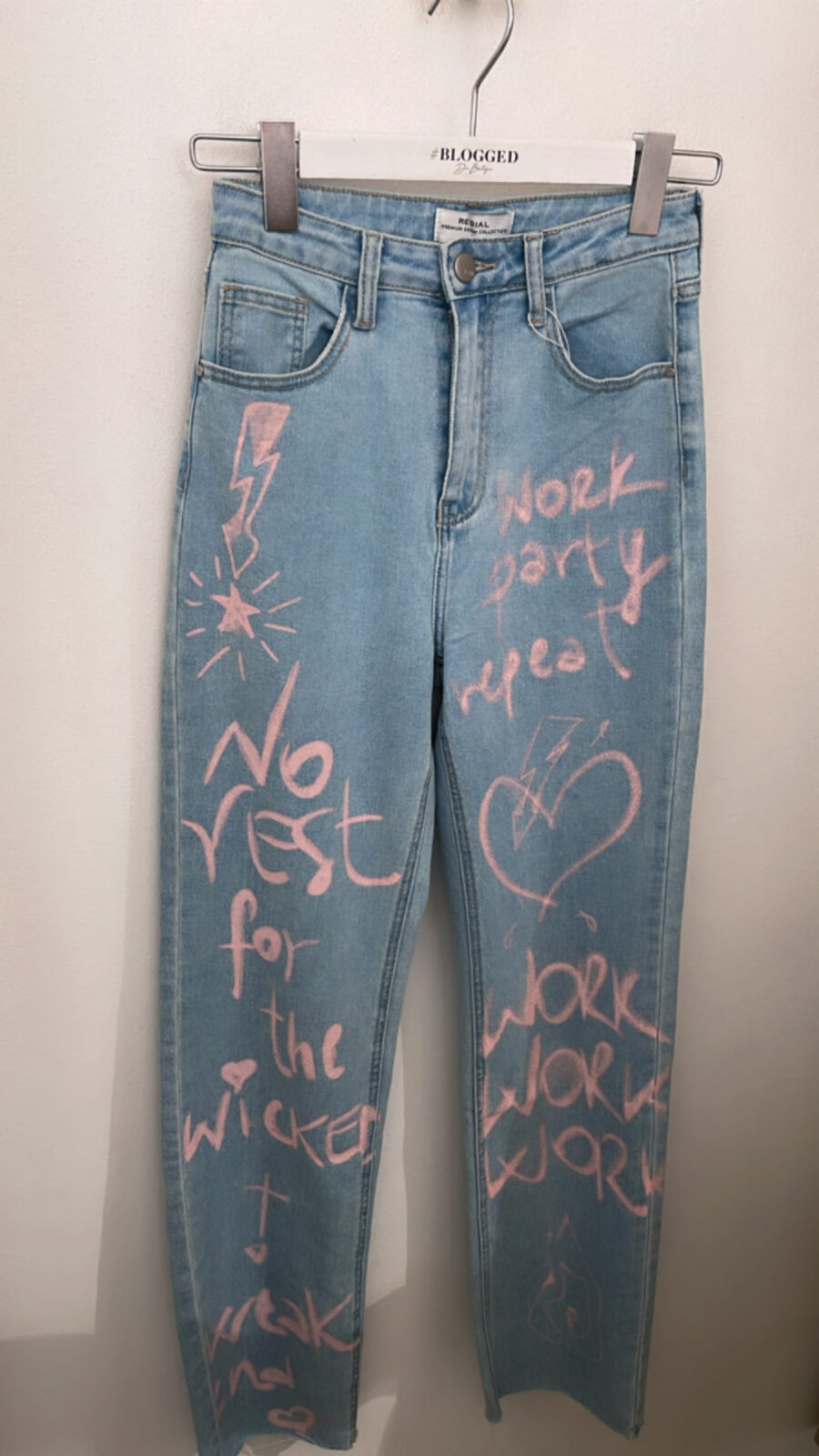 Jeans Straight Leg Rosa
