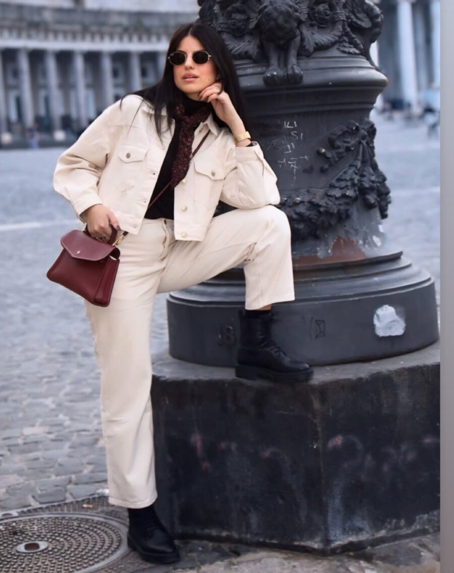 Jeansjacke Cream – Bild 6