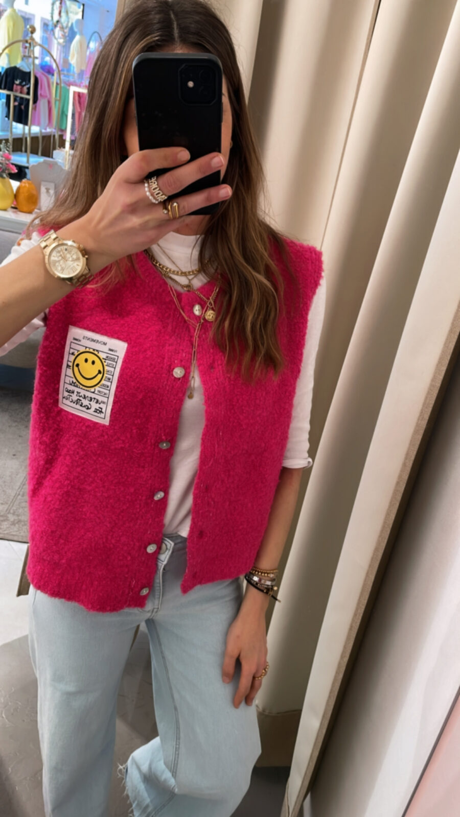 Strickweste Smiley