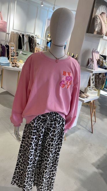 Sweatshirt Happy Rosa