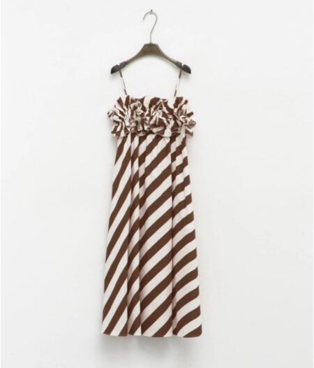 Kleid Stripes Mokka