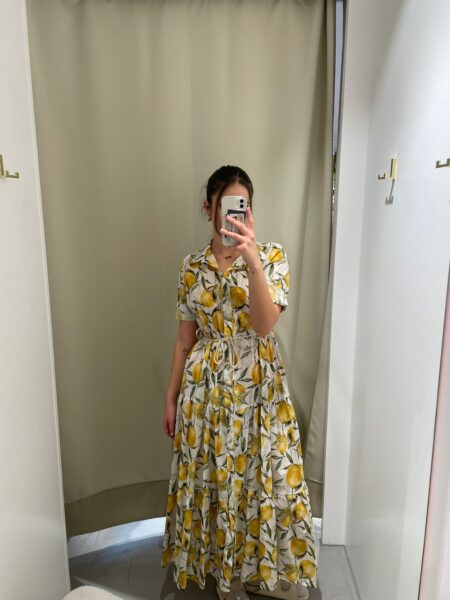 Blusenkleid Zitrone
