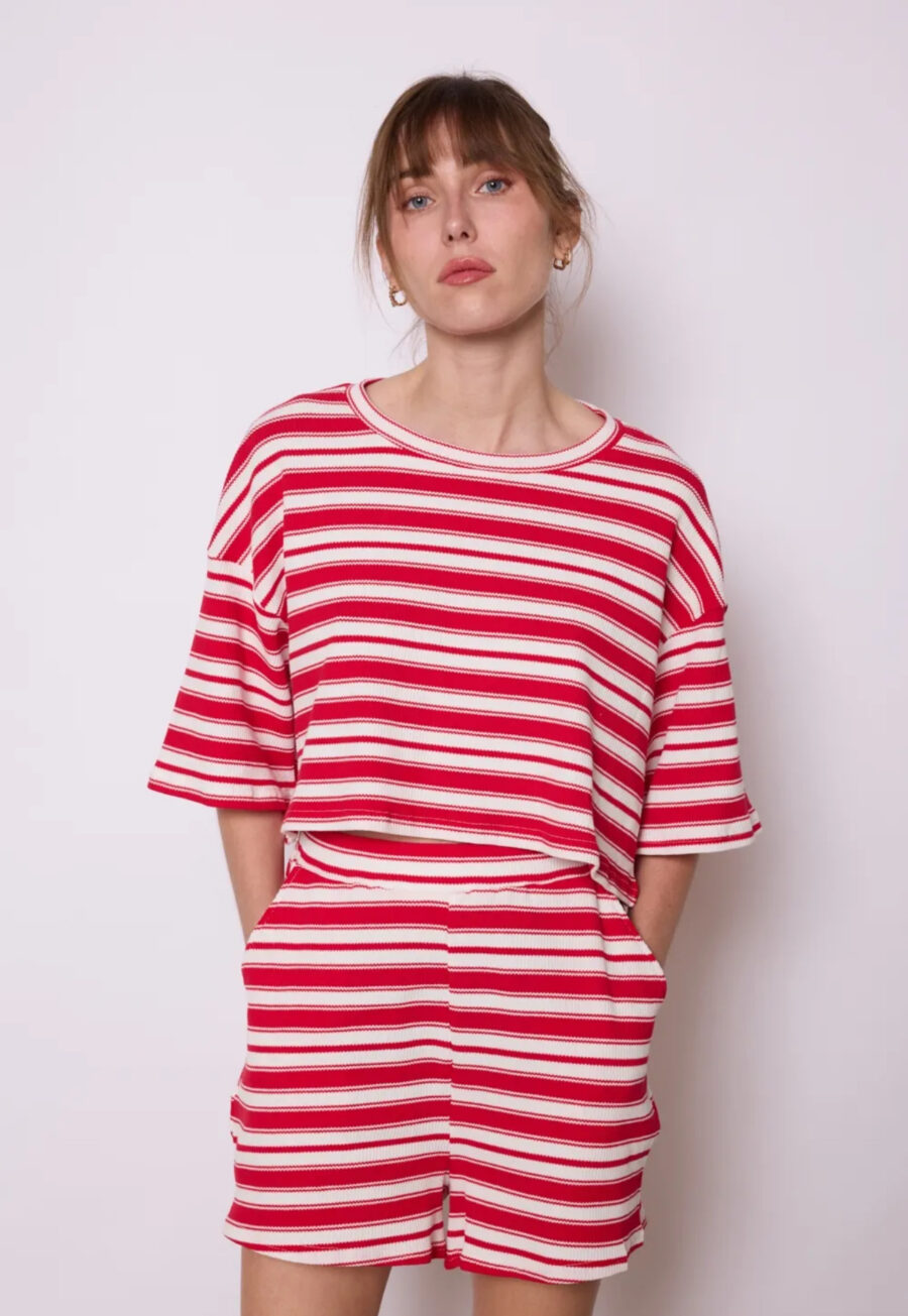 T-Shirt Rot Streifen