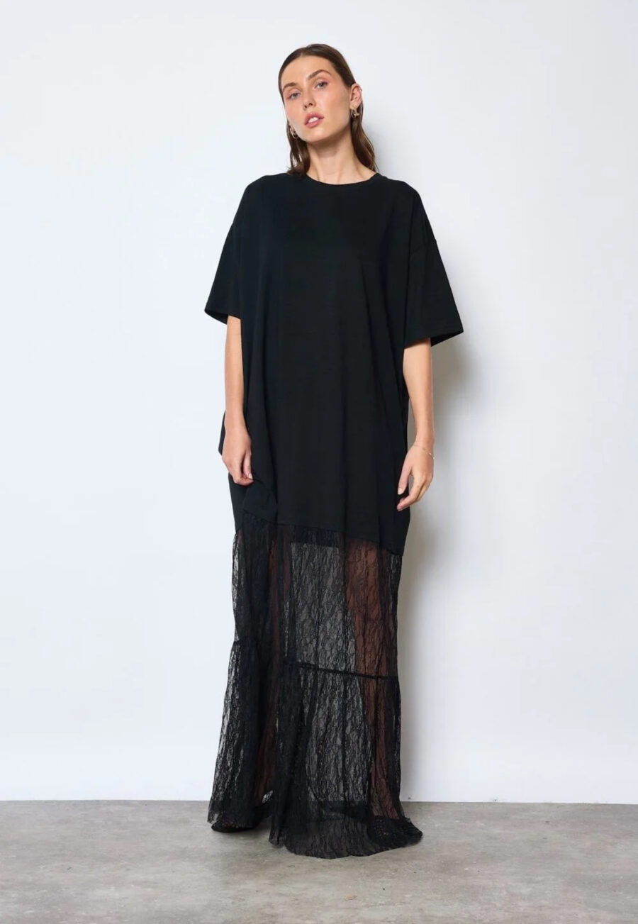 Kleid Schwarz Spitze – Bild 2