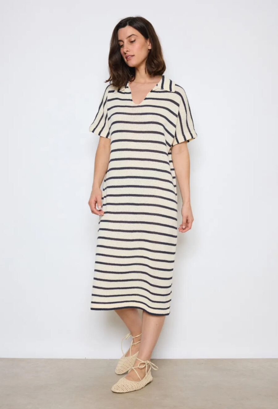 Strickkleid Streifen Maritim – Bild 4