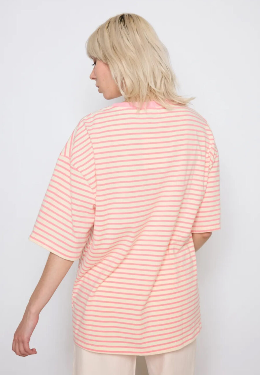 T-Shirt Streifen Rosa – Bild 4