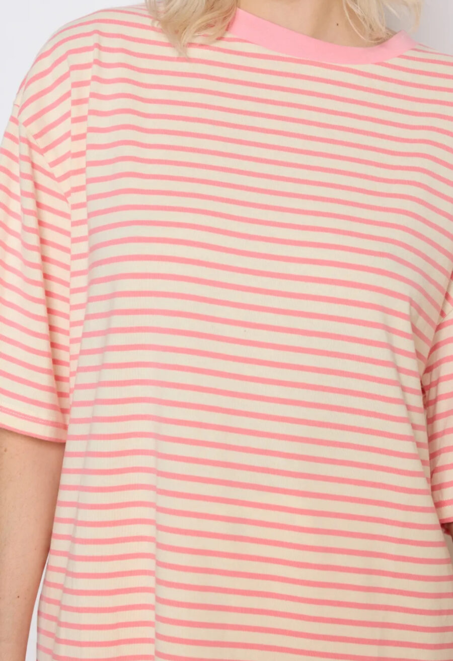 T-Shirt Streifen Rosa – Bild 5