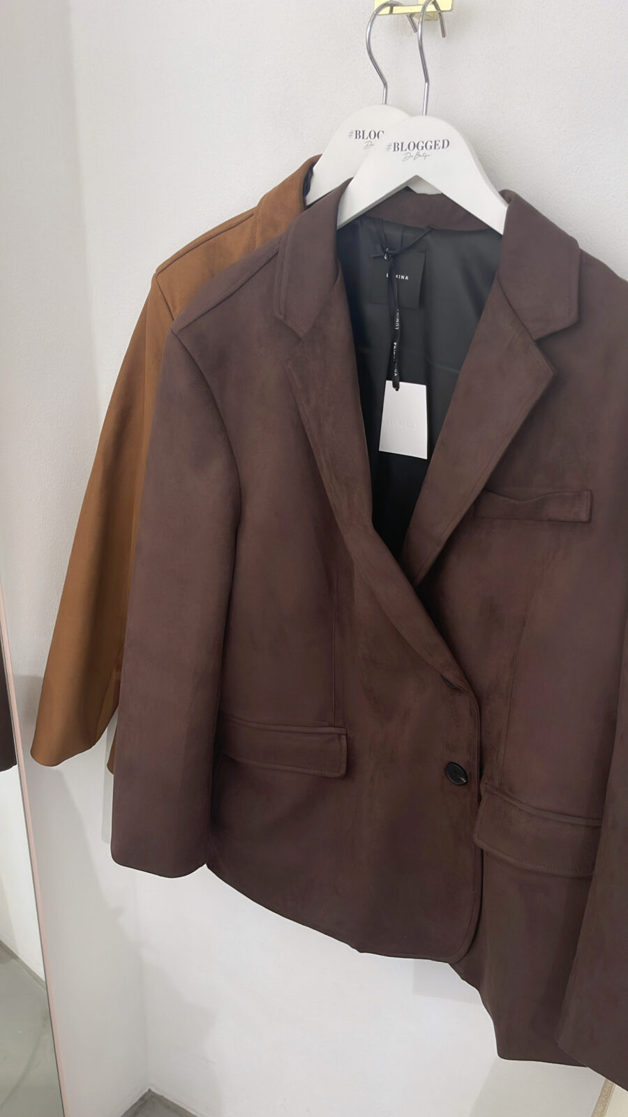 Wildleder Blazer Dark Chocolate – Bild 2