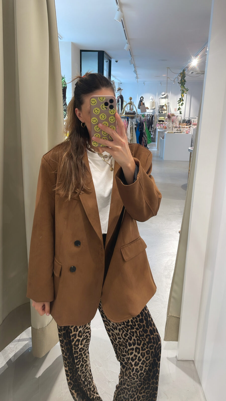 Wildleder Blazer Camel