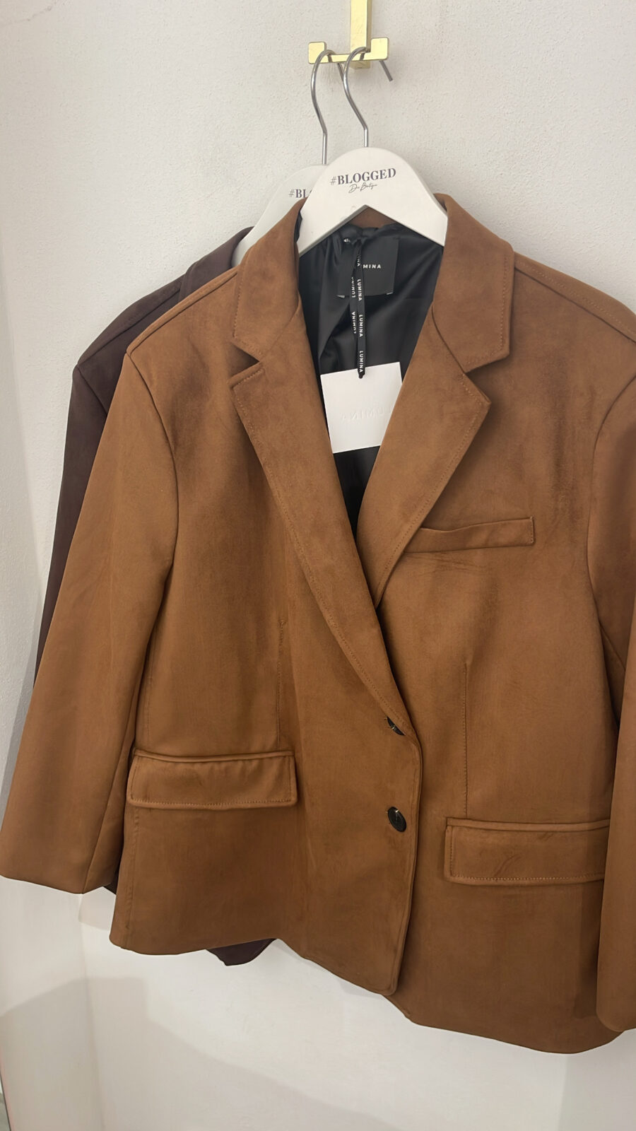 Wildleder Blazer Camel – Bild 2