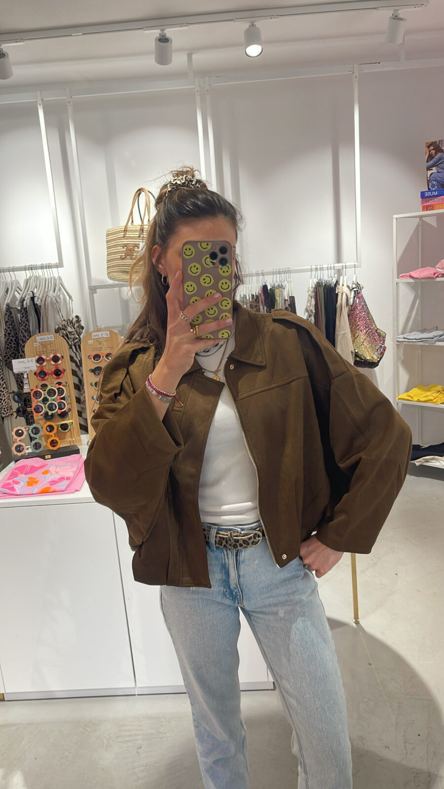 Jacke Velours BRAUN – Bild 2