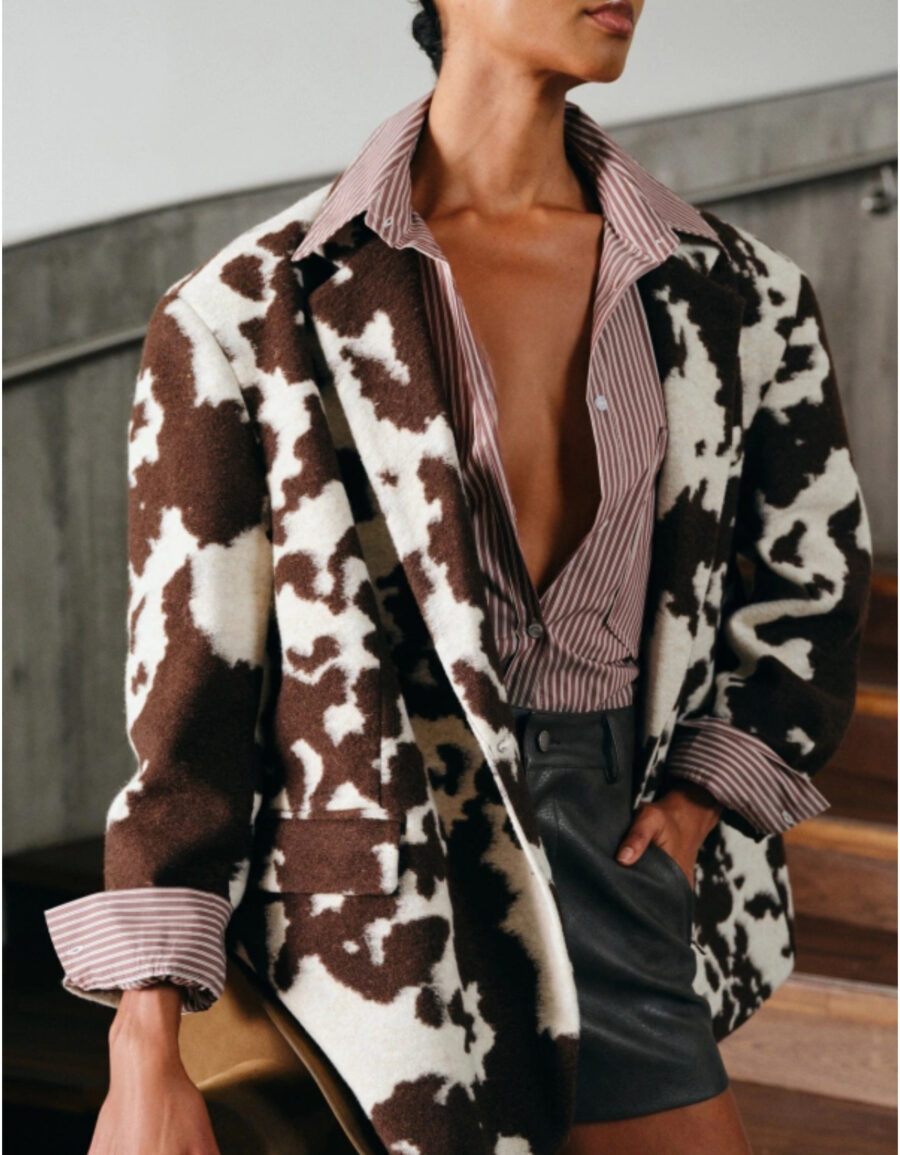 Oversize Blazer Cow Print – Bild 4