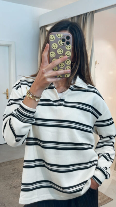 Polo Shirt Langarm Creme