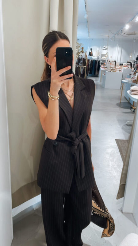 Ärmelloser Blazer Nadelstreifen