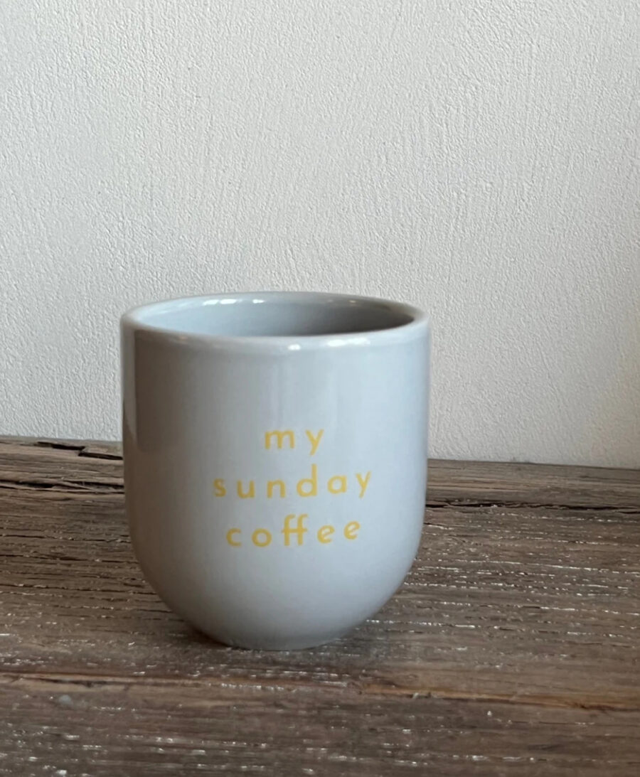 SiSi Cup MY SUNDAY COFFEE Grau