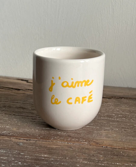 SiSi Cup J`AIME LE CAFÈ Gelb