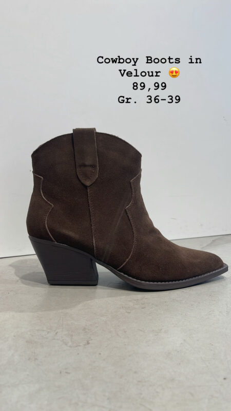 Cowboy Boot Wildleder Braun