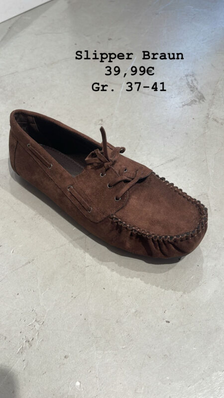Slipper Velour Braun