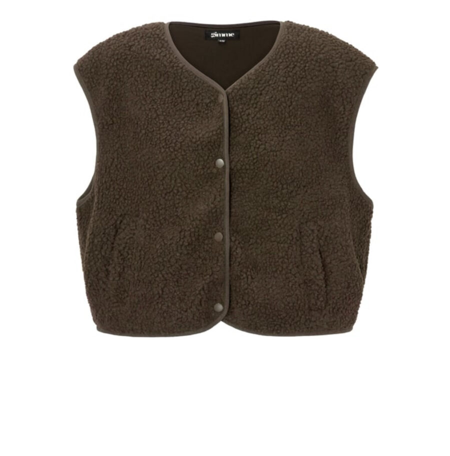 Weste Teddy Dark Chocolate