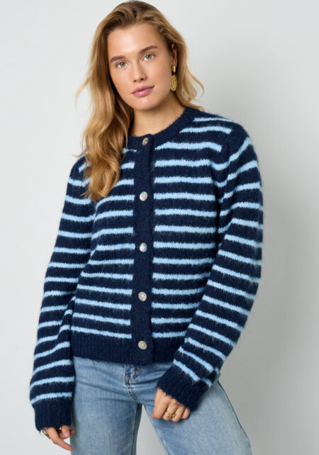 Strick Cardigan Blau